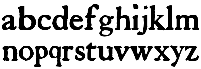 Tuer's Cardboard Font LOWERCASE