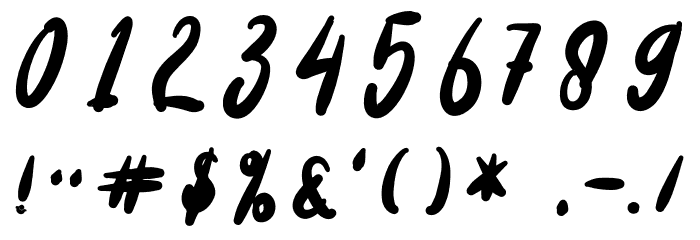 Tuesday Blink Font OTHER CHARS