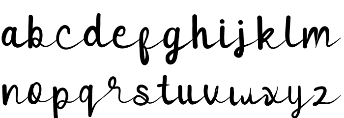 Tuesday Blink Font LOWERCASE