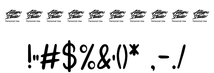 Tuesday Jingle Personal Use Font OTHER CHARS