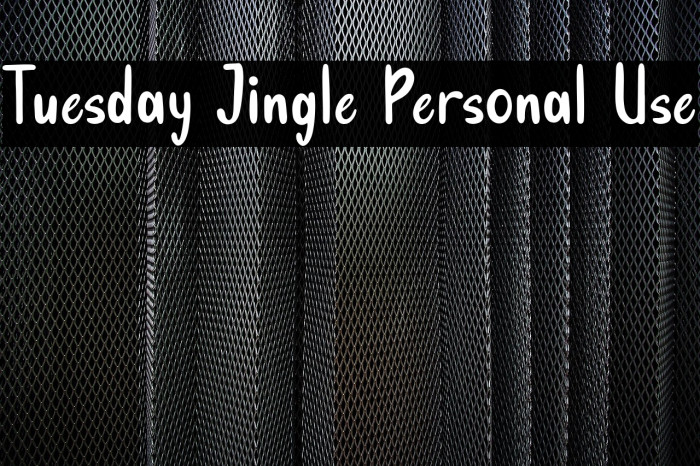 Tuesday Jingle Personal Use Example 1