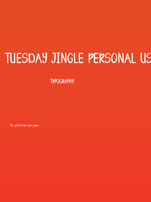 Tuesday Jingle Personal Use Poster