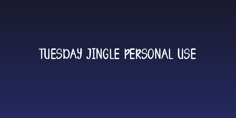 Tuesday Jingle Personal Use Social Header