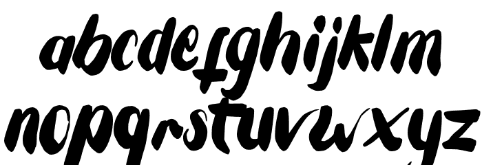 Tuesday Spirit Font LOWERCASE
