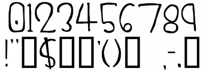 Tuesday Font OTHER CHARS