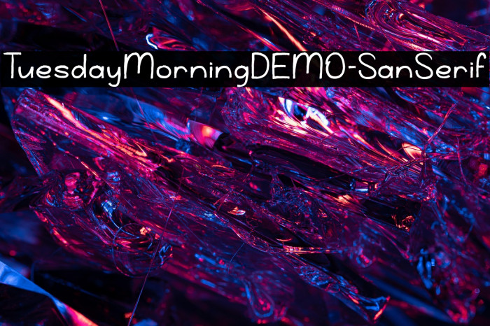 TuesdayMorningDEMO-SanSerif Example 2