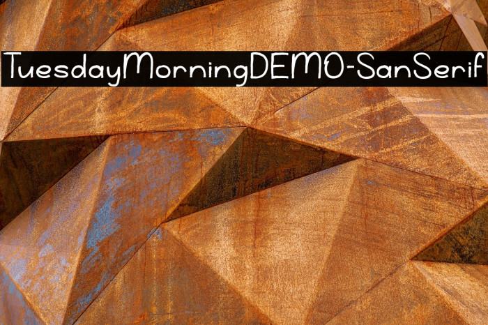 TuesdayMorningDEMO-SanSerif Example 3