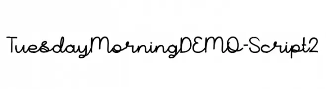 TuesdayMorningDEMO-Script2  Скачать бесплатные шрифты