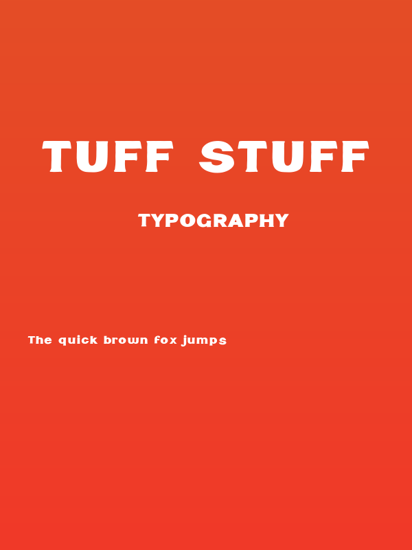 Tuff Stuff Poster
