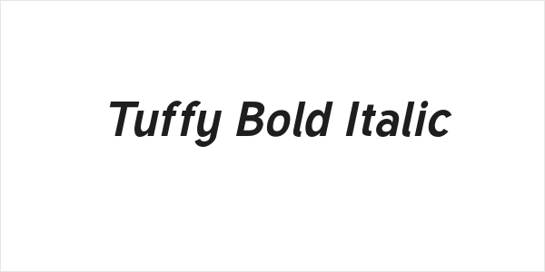 Tuffy Bold Italic Logo
