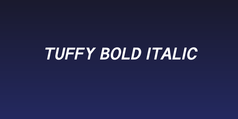 Tuffy Bold Italic Social Header
