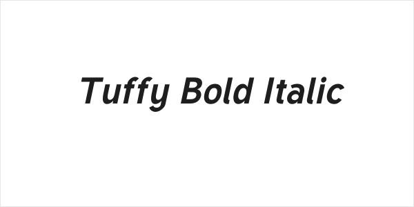 Tuffy Bold Italic Logo