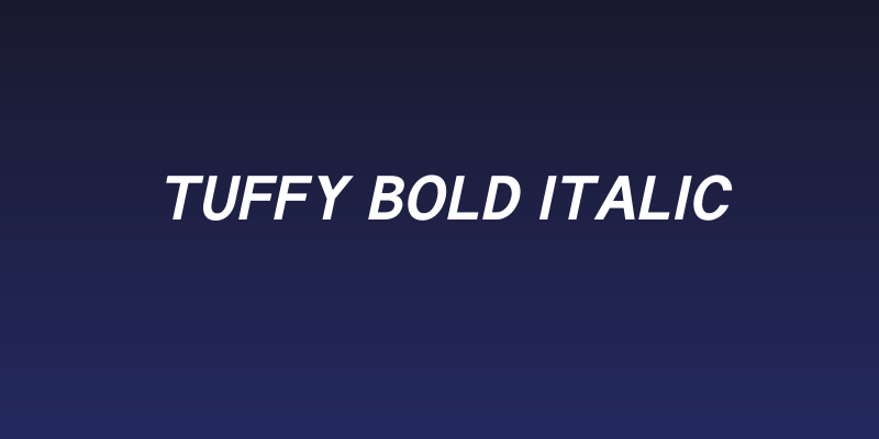 Tuffy Bold Italic Social Header