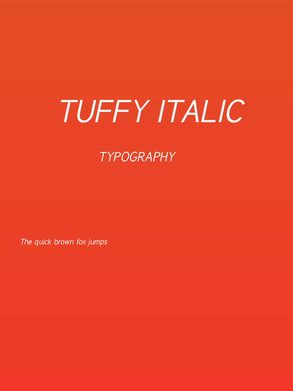 Tuffy Italic Poster