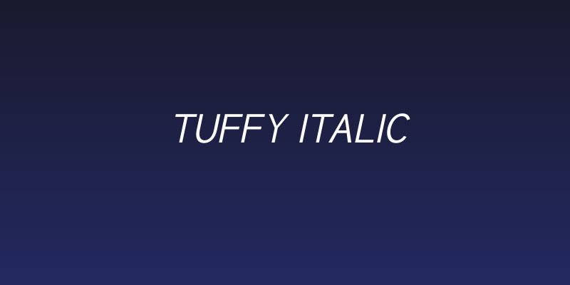 Tuffy Italic Social Header
