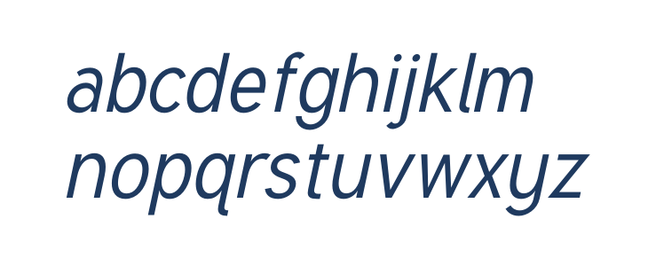 Tuffy Italic Lowercase
