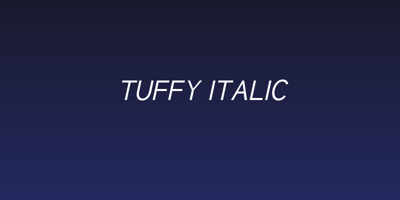Tuffy Italic Social Header