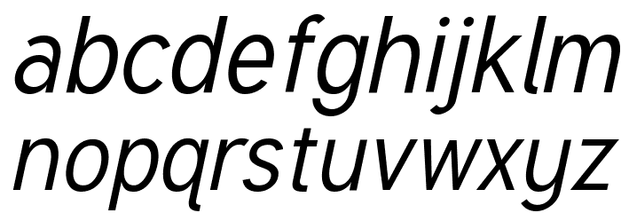 Tuffy Italic Font LOWERCASE