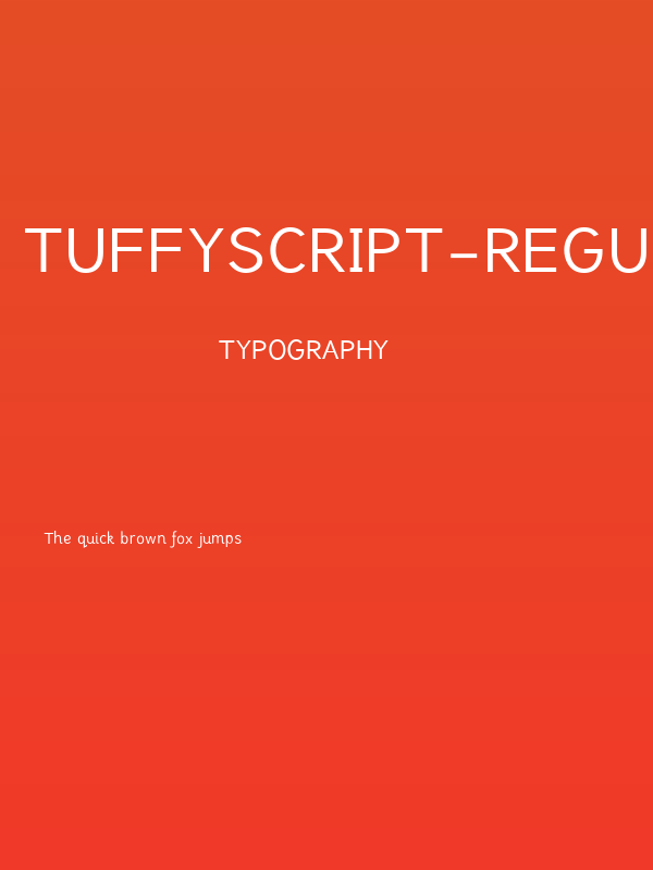 TuffyScript-Regular Poster