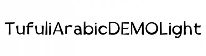 Tufuli Arabic DEMO Light  Frei Schriftart Herunterladen