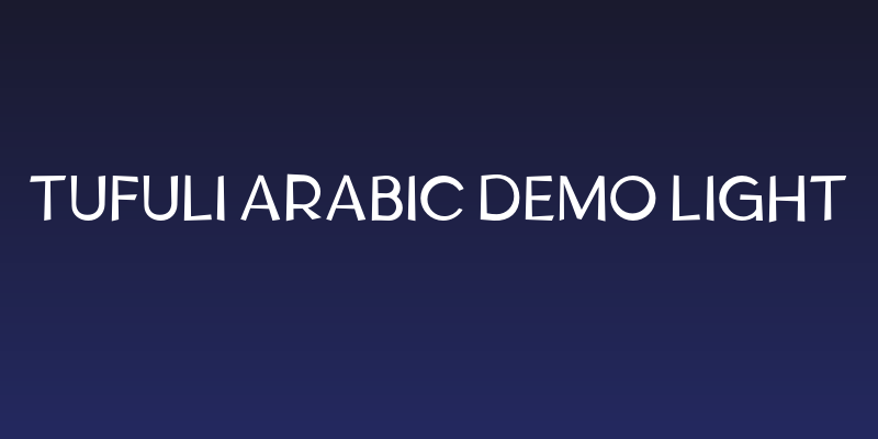 Tufuli Arabic DEMO Light Social Header