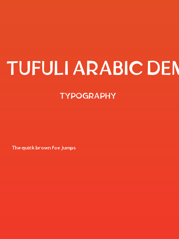 Tufuli Arabic DEMO Regular Poster