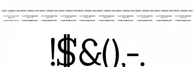 Tugano DEMO Font OTHER CHARS