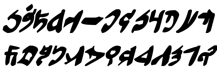 Tuigan Bold Italic Font LOWERCASE