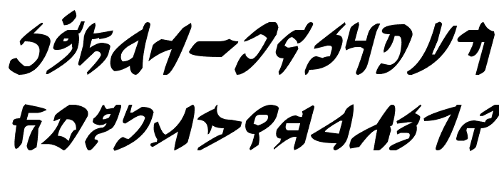 Tuigan Italic Font LOWERCASE