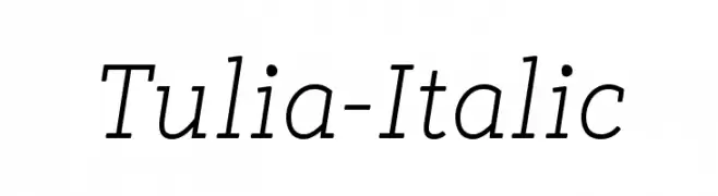 Tulia-Italic  Fuentes Gratis Descargar