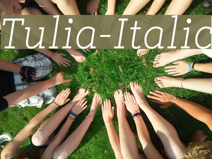 Tulia-Italic Font examples