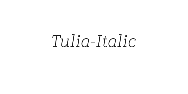 Tulia-Italic Logo