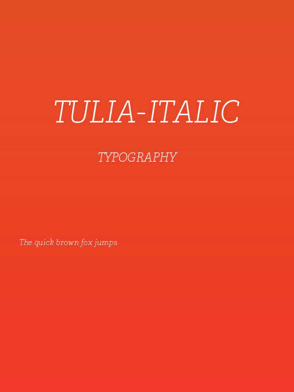Tulia-Italic Poster