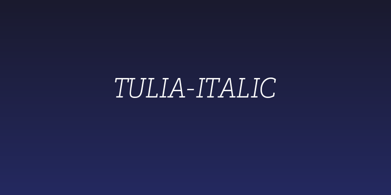 Tulia-Italic Social Header