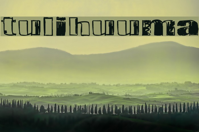 Tulihuuma Font examples