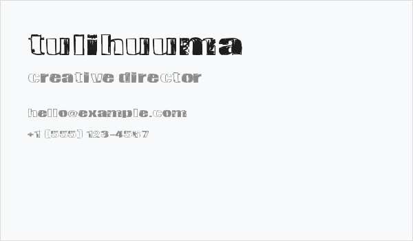 Tulihuuma Business Card