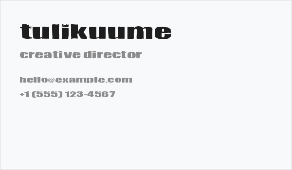 Tulikuume Business Card