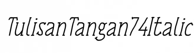 Tulisan Tangan 74 Italic  नि: शुल्क फ़ॉन्ट्स डाउनलोड
