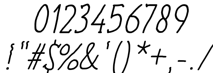 Tulisan Tangan 74 Italic Font OTHER CHARS