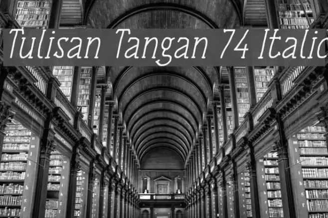 Tulisan Tangan 74 Italic Font examples