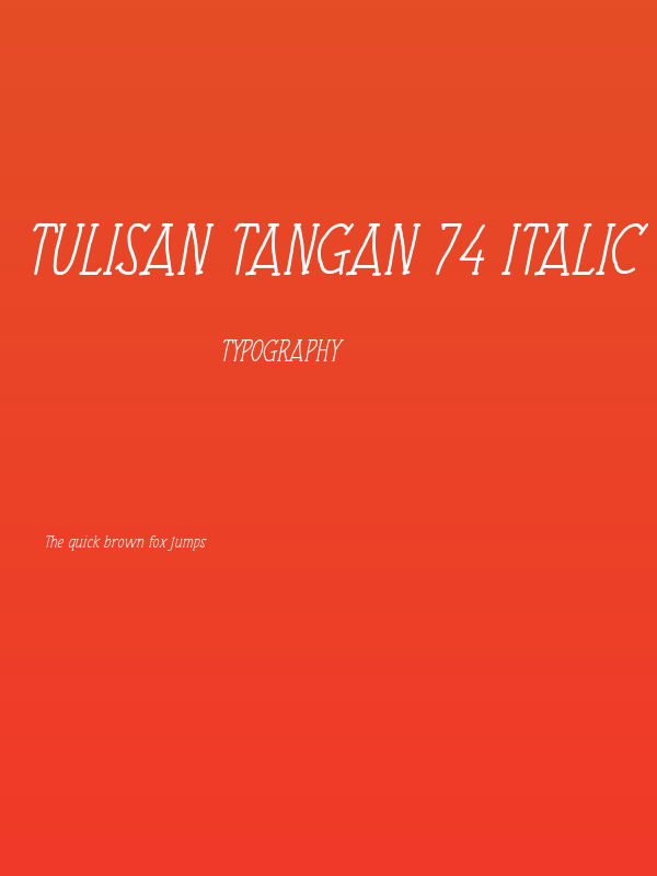 Tulisan Tangan 74 Italic Poster