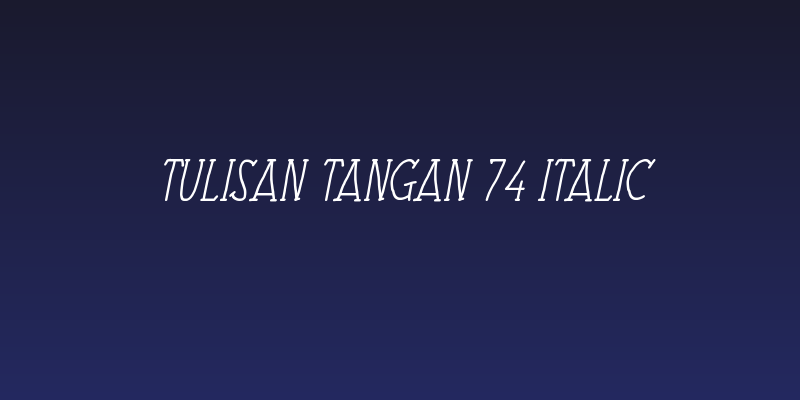 Tulisan Tangan 74 Italic Social Header