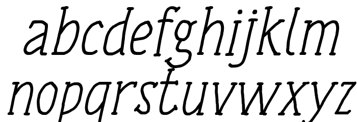 Tulisan Tangan 74 Italic Font LOWERCASE