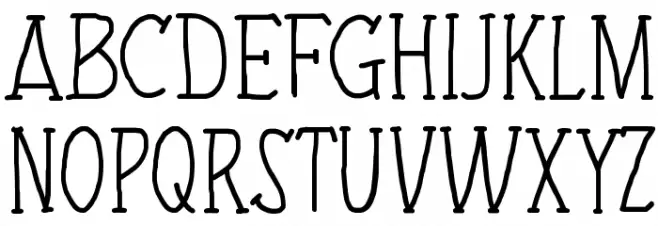 Tulisan Tangan 74 Font UPPERCASE