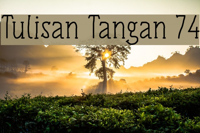 Tulisan Tangan 74 Font examples