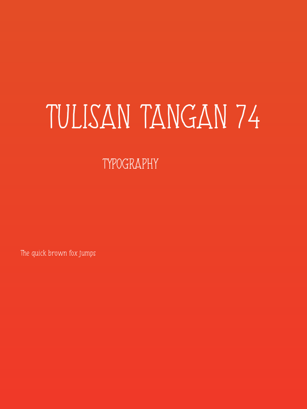 Tulisan Tangan 74 Poster