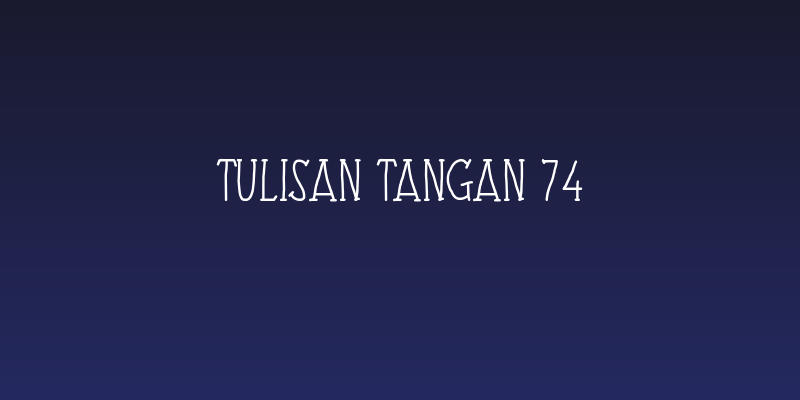 Tulisan Tangan 74 Social Header