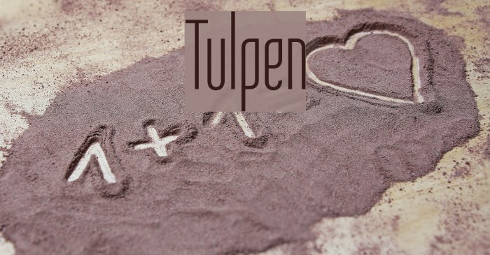 Tulpen Font examples