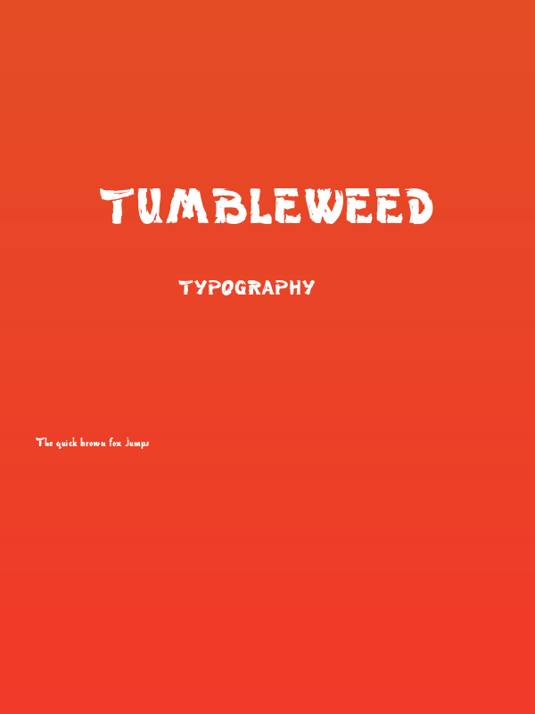 Tumbleweed Poster