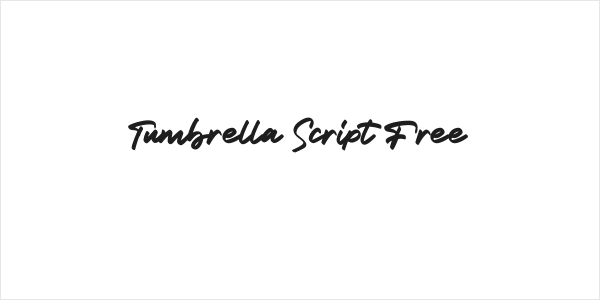 Tumbrella Script Free Logo